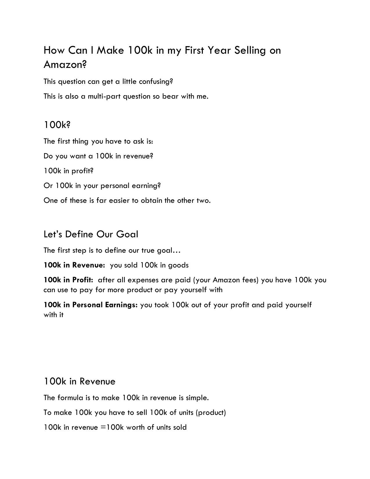 10.1 How Can I Make 100k in my First Year Selling on Amazon Notes.pdf by Unknown
