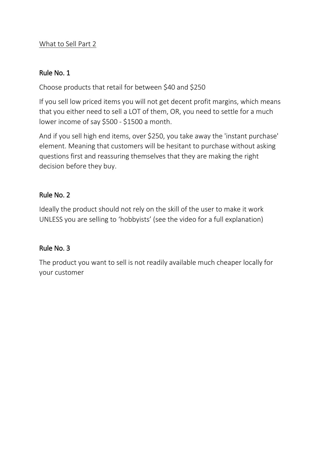 10.1 What to Sell Part 2.pdf by Julie Wilson