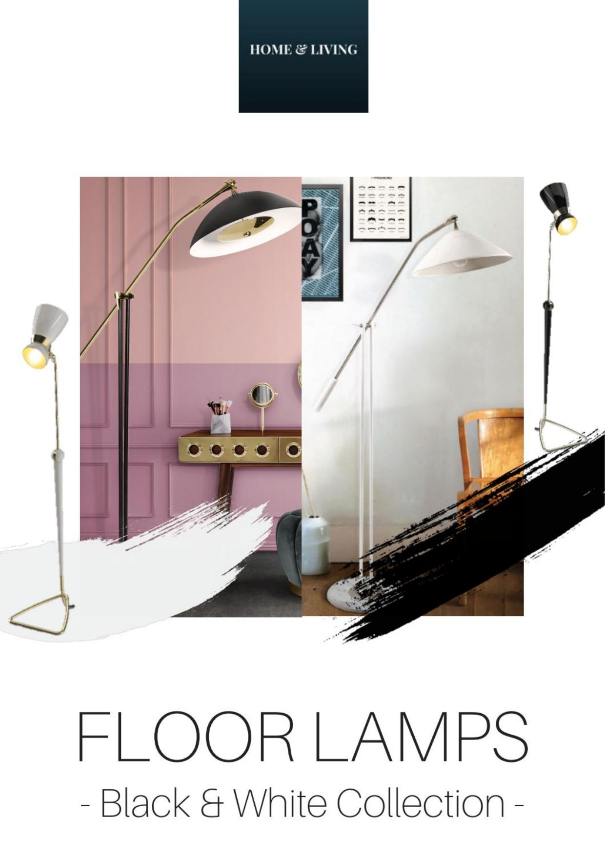 100 Black & White Collection of Floor Lamps by Unknown