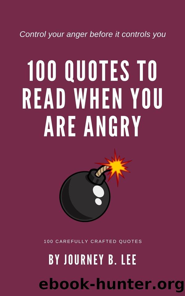 100 Quotes To Read When You Are Angry by Journey B. Lee