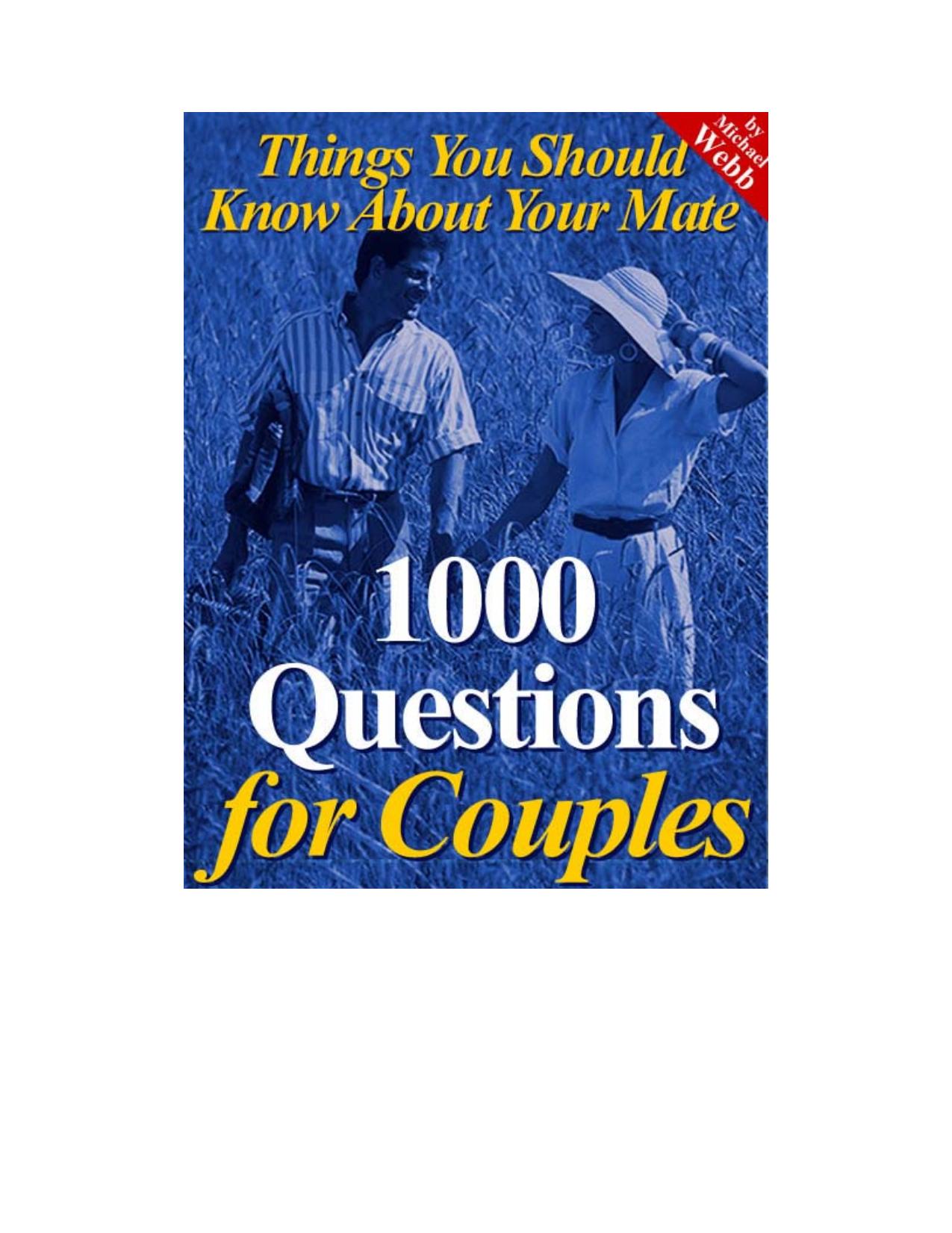 1000 Questions for Couples by Michael Webb
