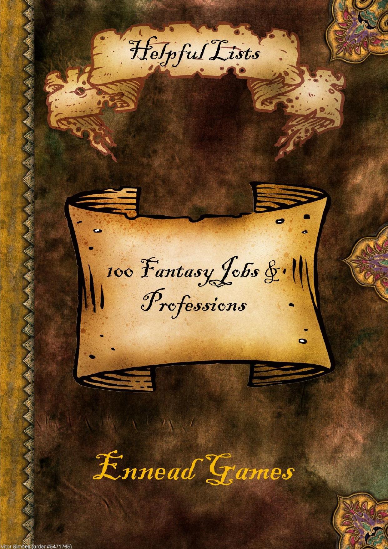 101 Fantasy Jobs & Professions by Admin