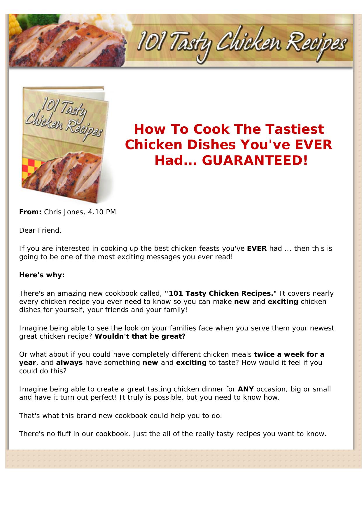 101 Tasty Chicken Recipes. by Best of Kuszter's Collection