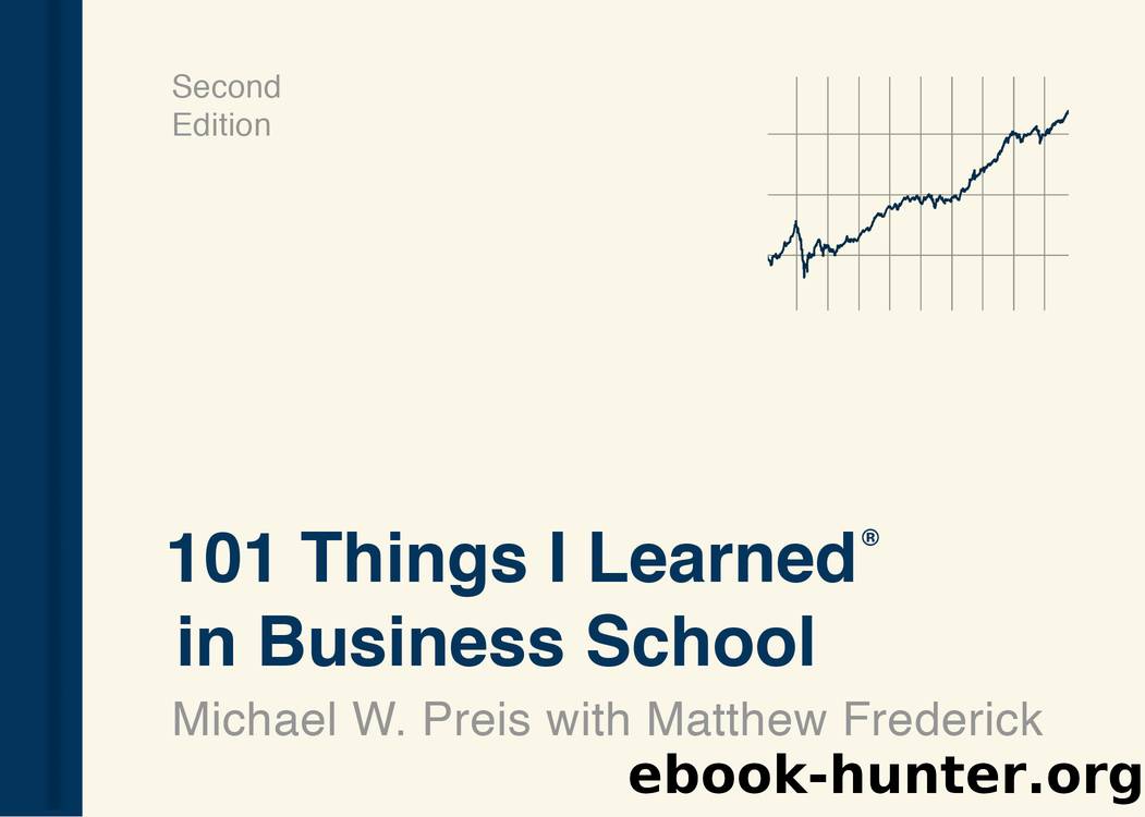 101 Things I Learned in Business School &#174; by Michael W. Preis & Matthew Frederick