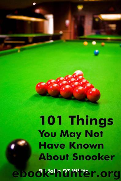 101 Things You May Not Have Known About Snooker by John DT White