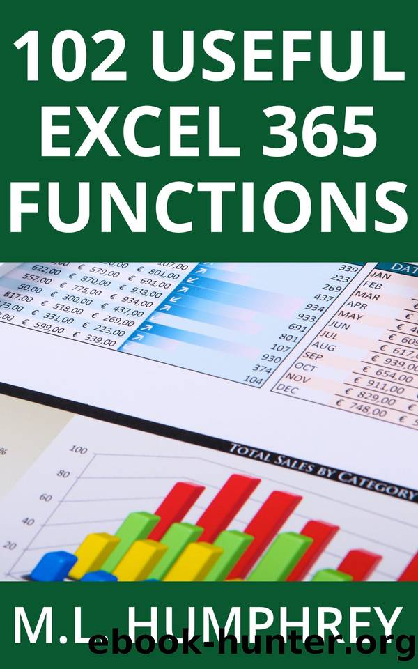 102 Useful Excel 365 Functions: Excel 365 Essentials - Book 3 by M.L. Humphrey