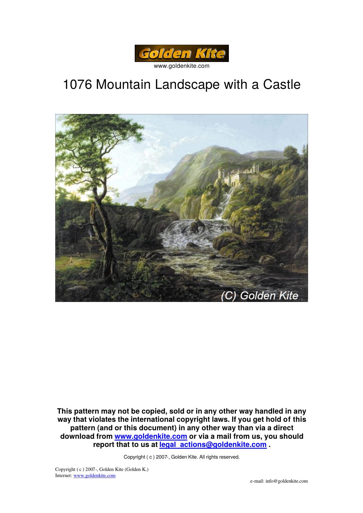 1076 Mountain Landscape with a Castle by Unknown
