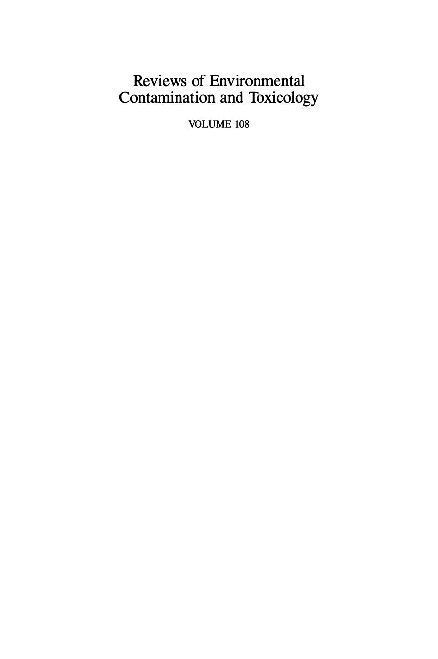 108. Continuation of Residue Reviews (1989) by Unknown