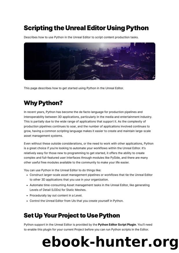 109 Scripting the Unreal Editor Using Python by Unknown