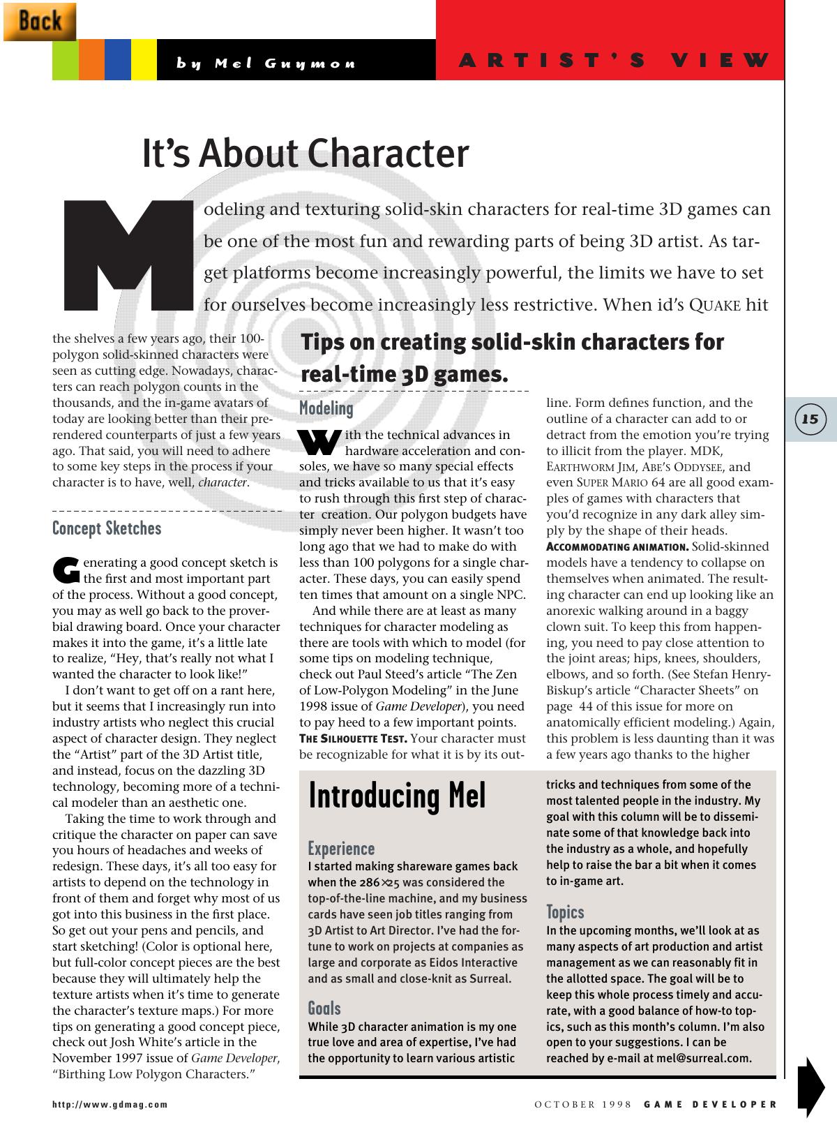 1098: Artist's View: It's About Character by Unknown