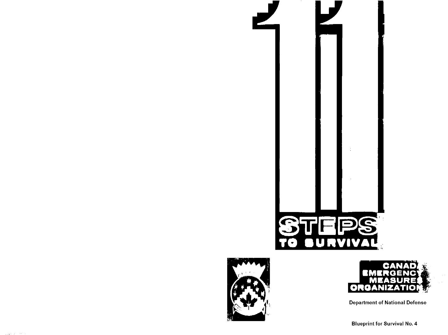 11 Steps to Survival by Canada Emergency Measures Organization (1969)
