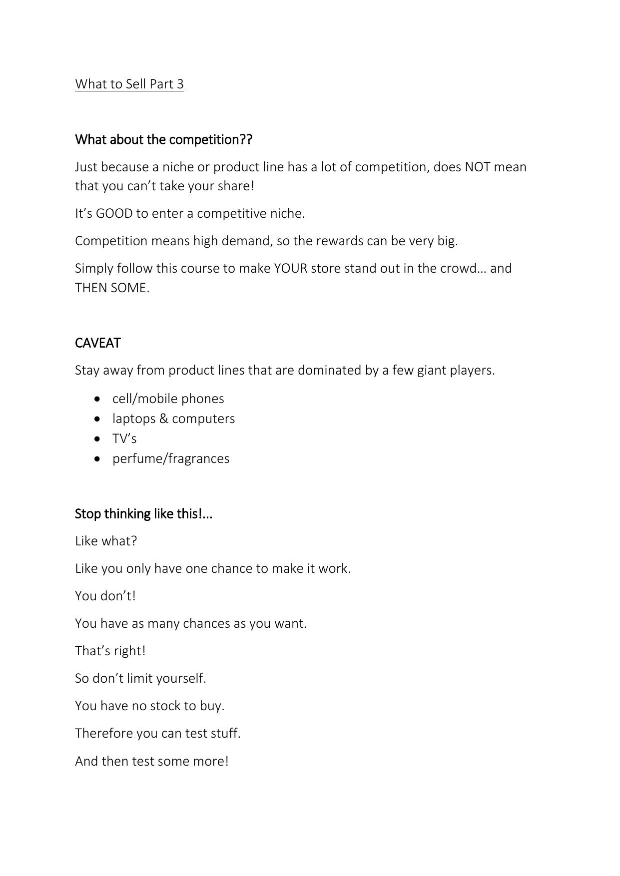 11.1 What to Sell Part 3.pdf by Julie Wilson