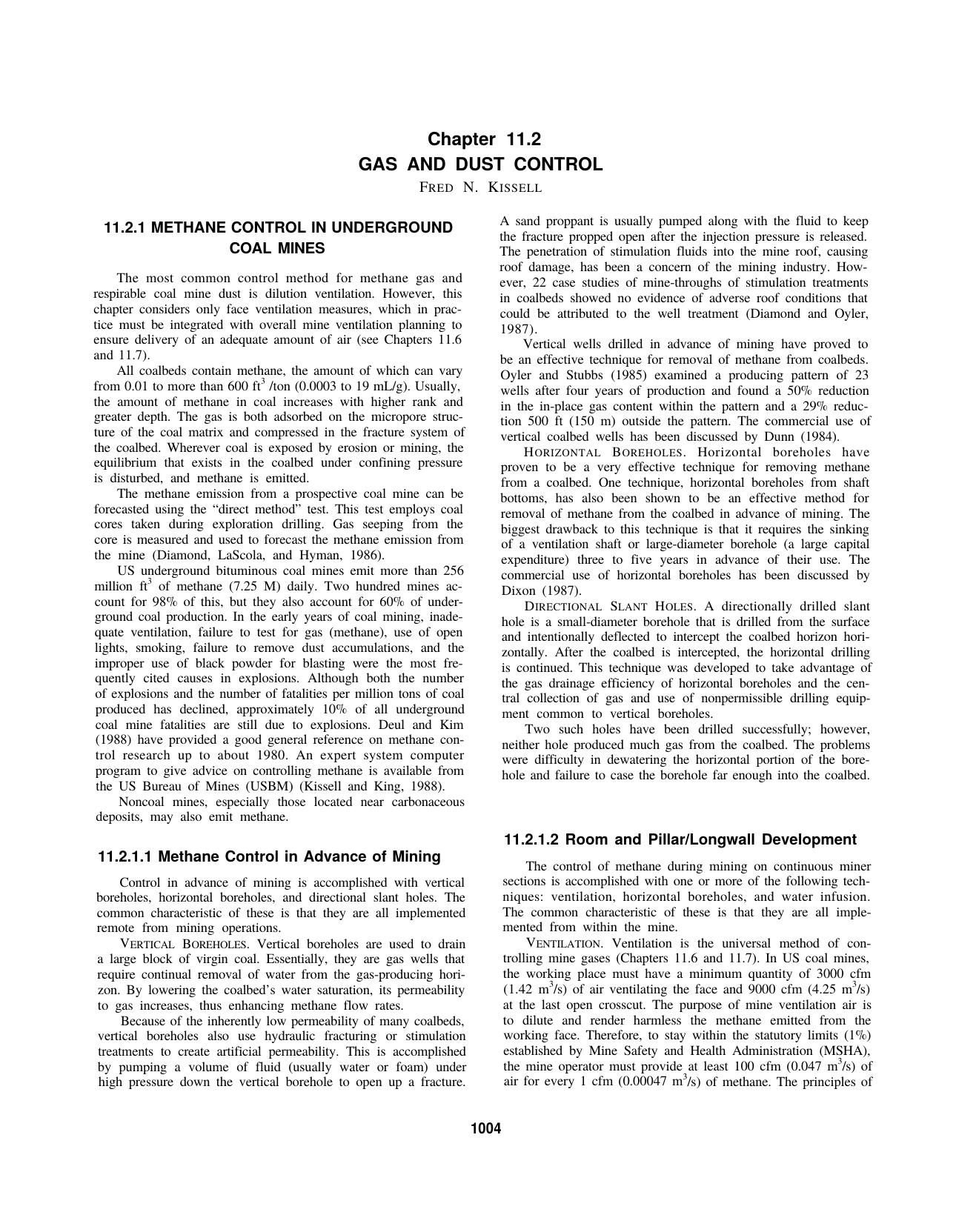 11.2 Gas and Dust Control by Society for Mining Metallurgy & Exploration Inc