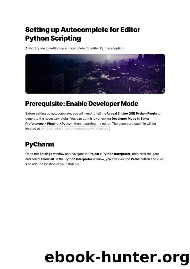 110 Setting up Autocomplete for Editor Python Scripting by Unknown