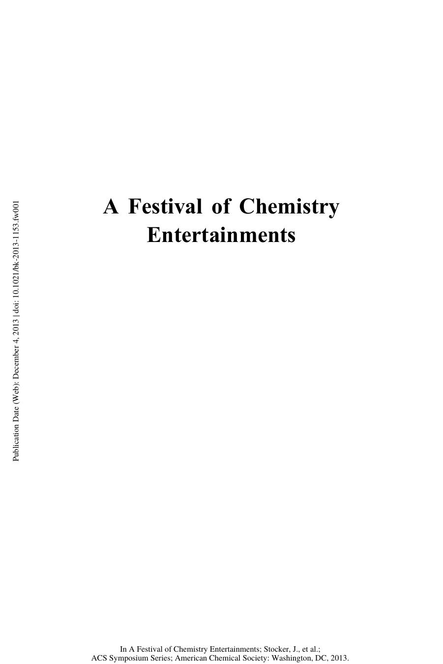 1153. A Festival of Chemistry Entertainments (2013) by Unknown