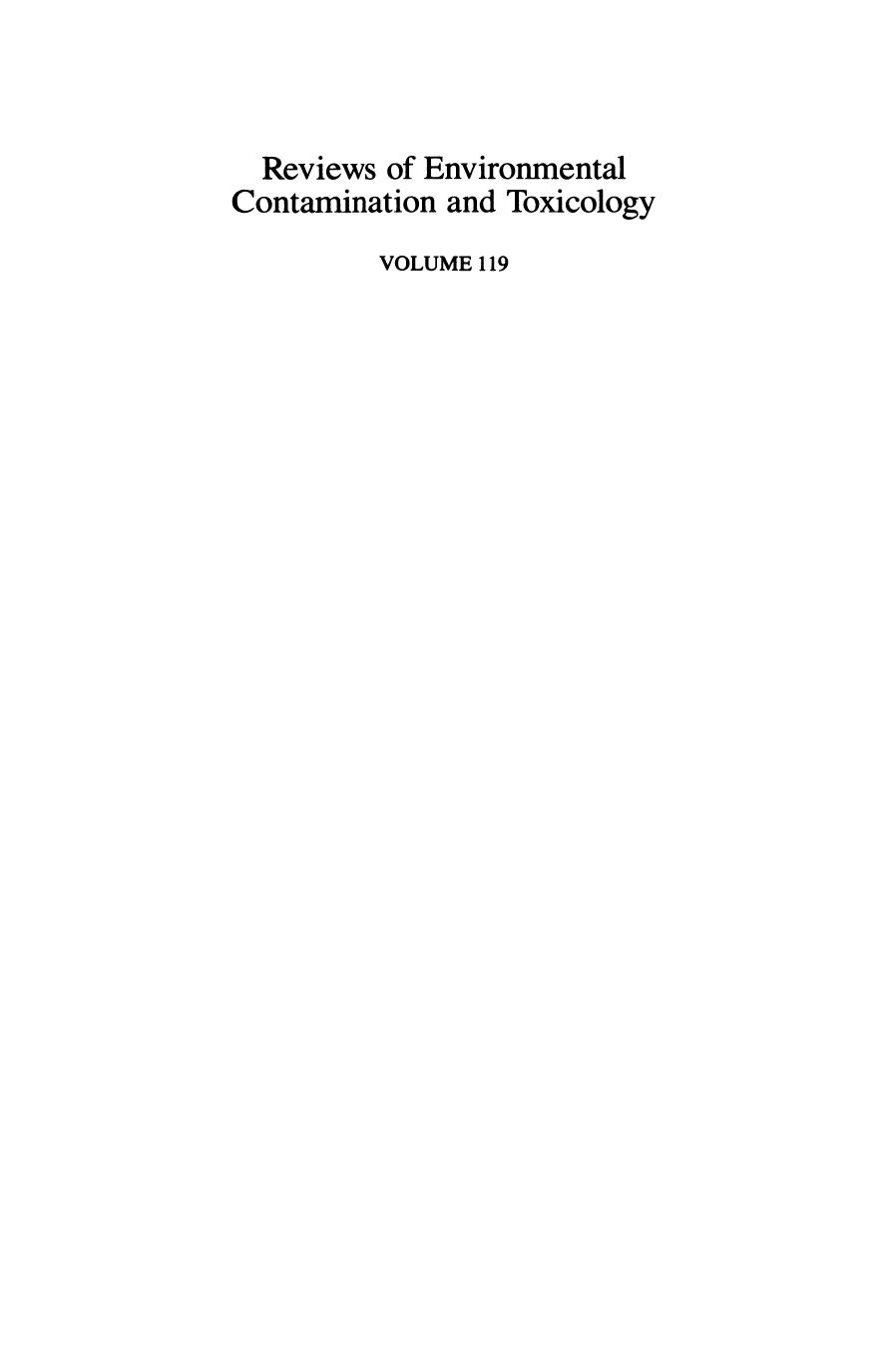 119. Continuation of Residue Reviews (1991) by Unknown