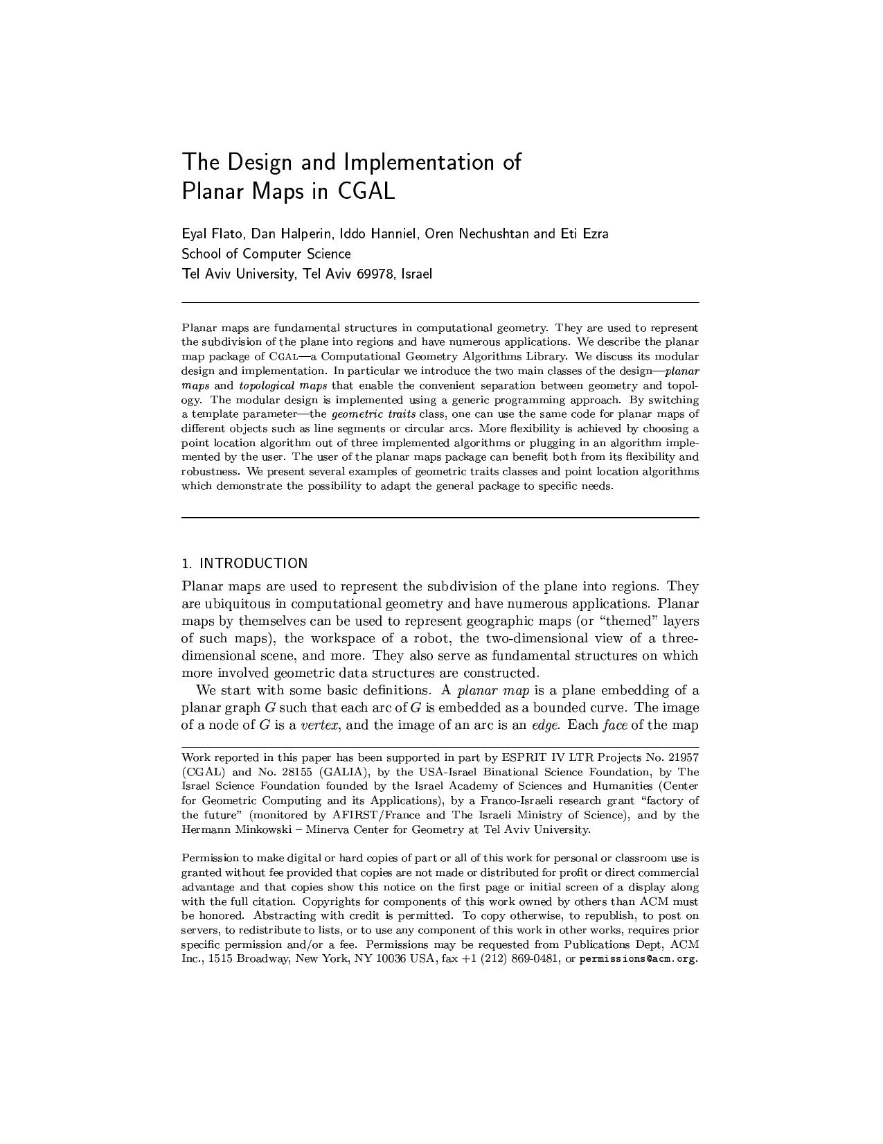 12 - The design and implementation of panar maps in CGAL.pdf by mkozlov