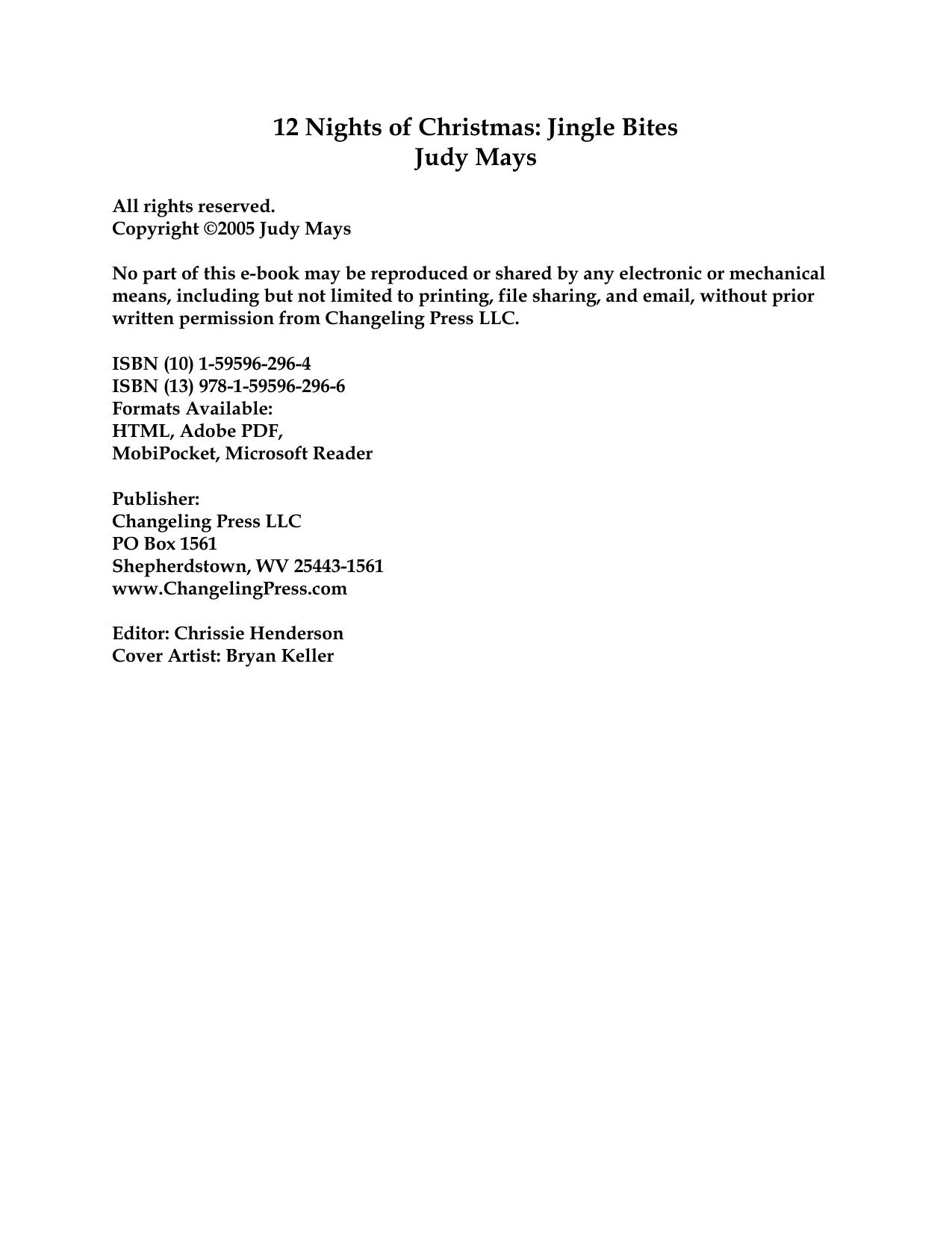 12 Nights of Christmas: Jingle Bitesf by Judy Mays