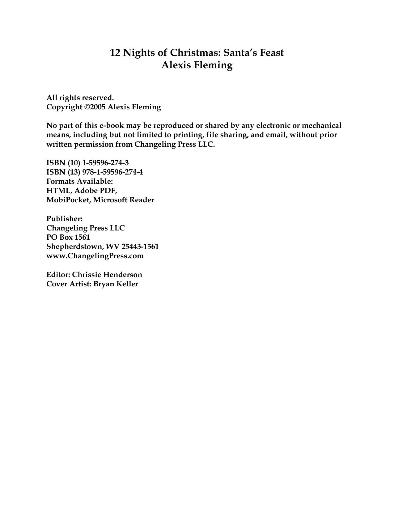 12 Nights of Christmas: Santa’s Feast by Alexis Fleming