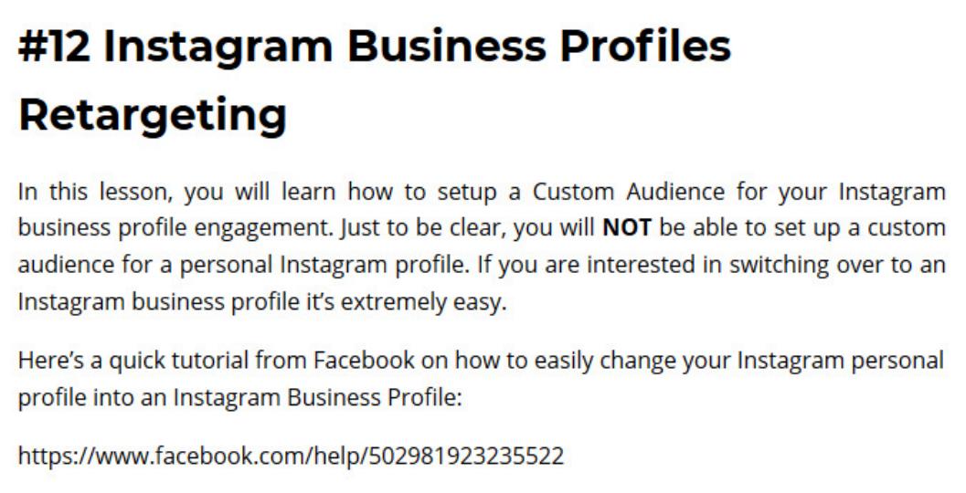 12-#12 Instagram Business Profiles Retargeting by Unknown