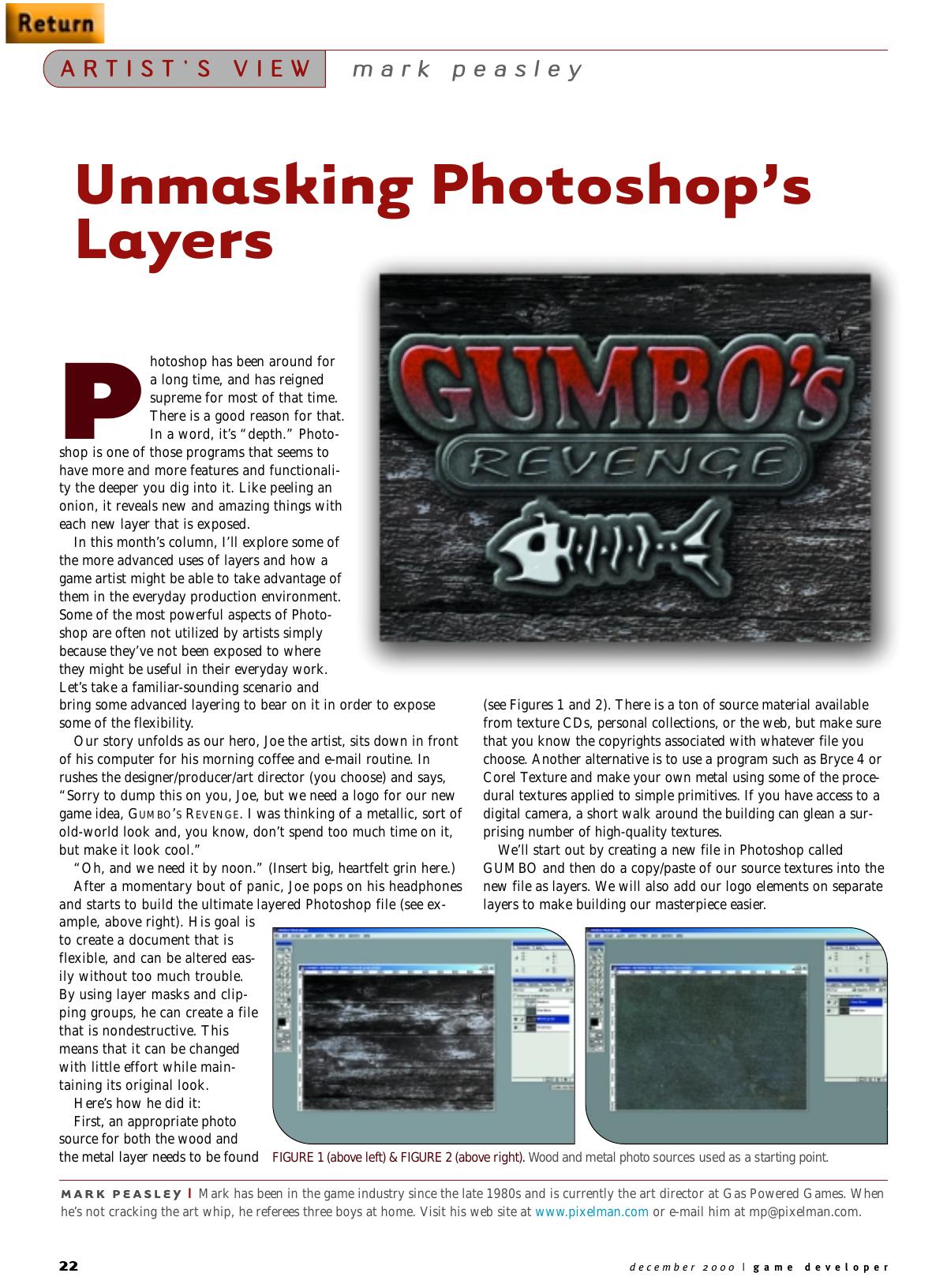 122000: Artist's View: Unmasking Photoshop's Layers by Unknown