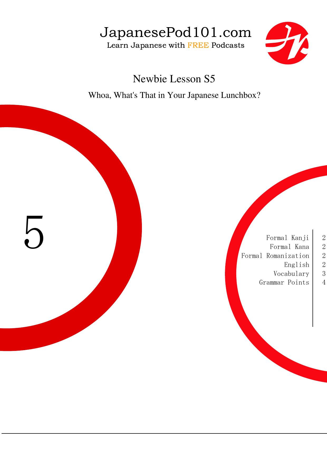 125. Whoa, What's That in Your Japanese Lunchbox by Lesson Notes Lite