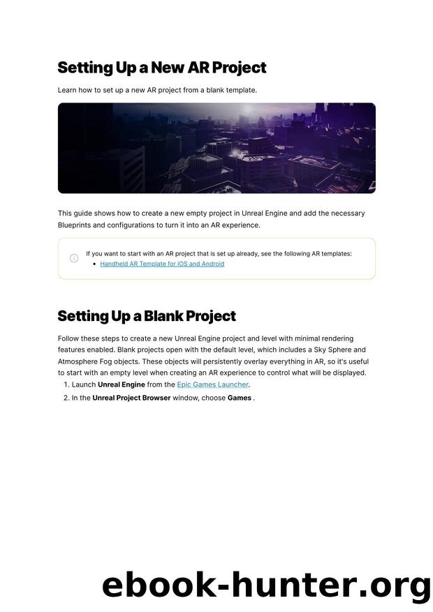 126 Setting Up a New AR Project by Unknown