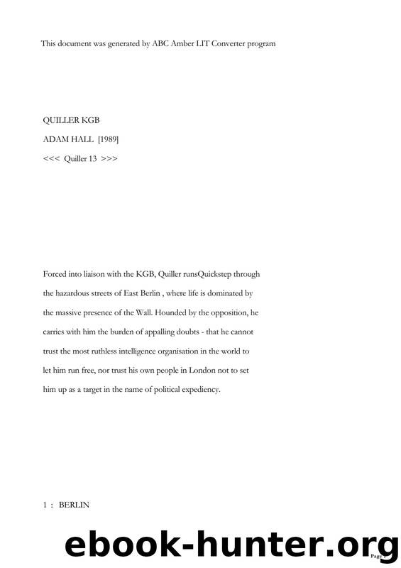 13- Quiller KGB by Adam Hall