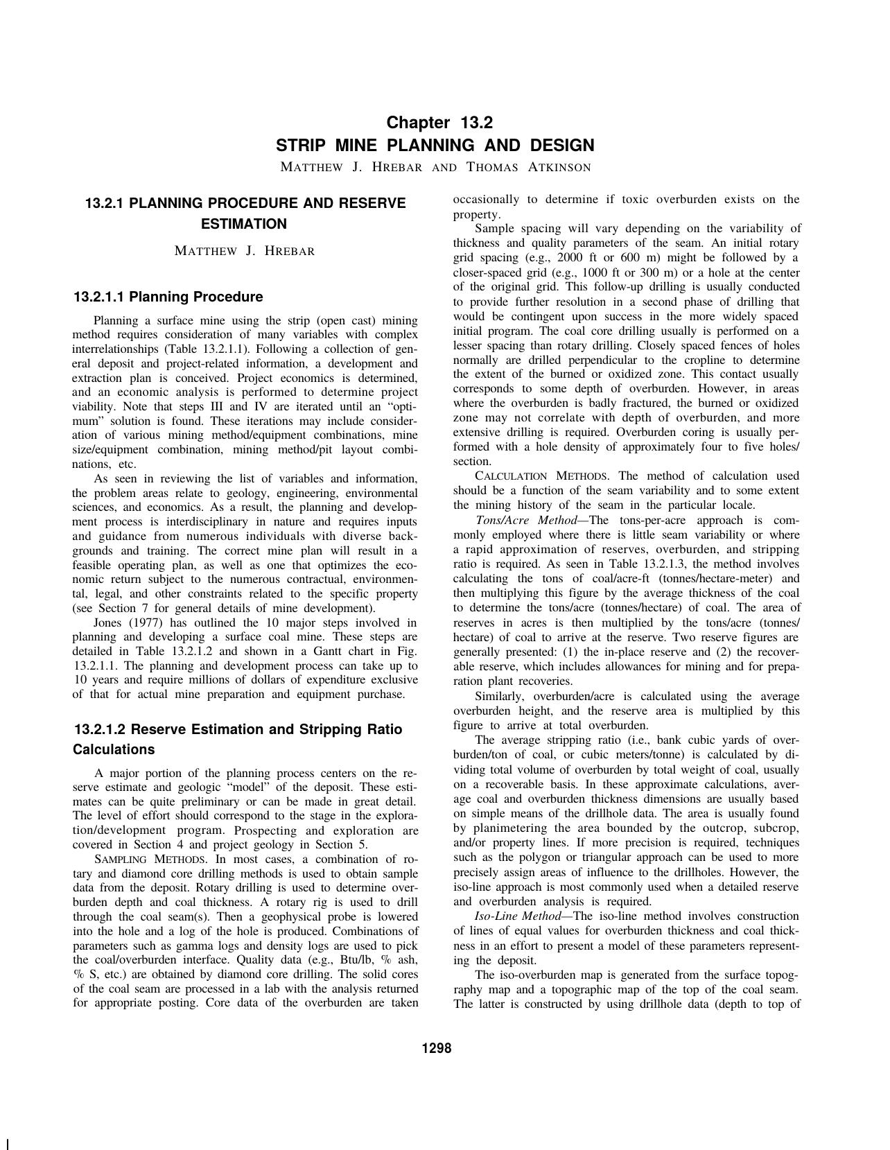 13.2 Strip Mine Planning and Design by Society for Mining Metallurgy & Exploration Inc