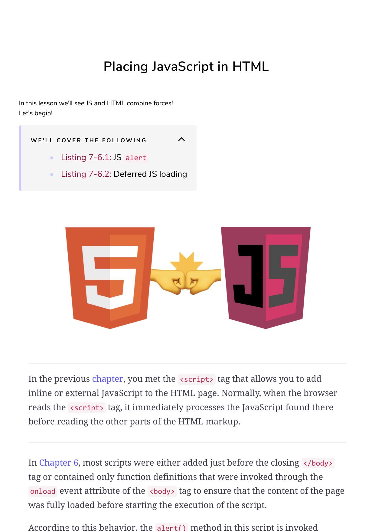 139 Placing JavaScript in HTML by Unknown