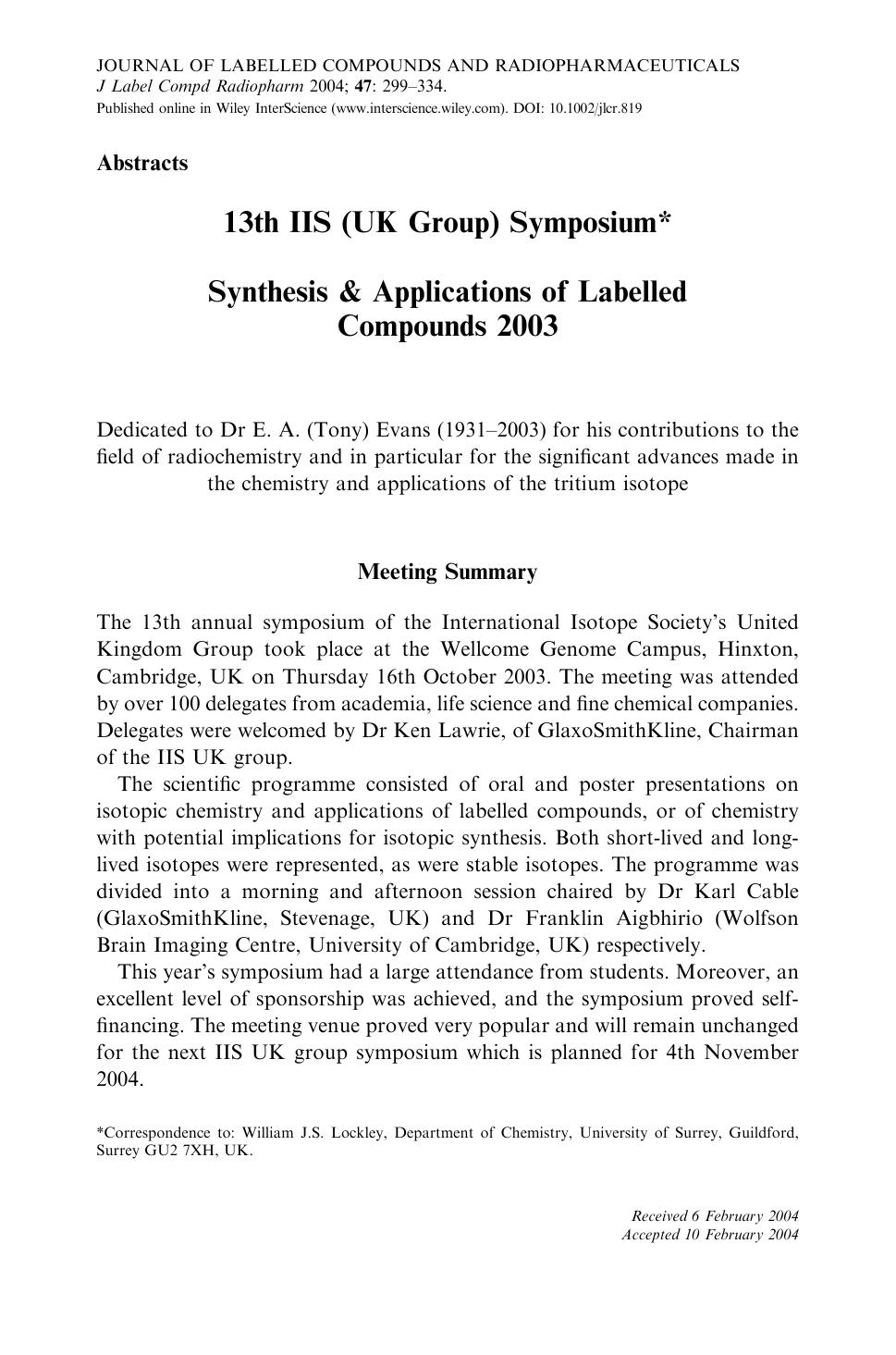 13th IIS (UK group) symposium by Unknown