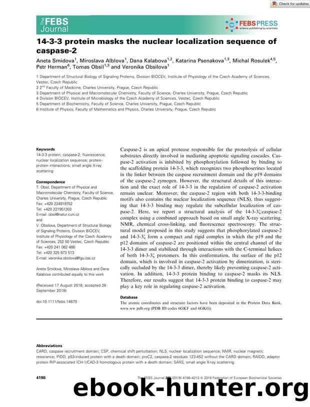 14â3â3 protein masks the nuclear localization sequence of caspaseâ2 by Unknown