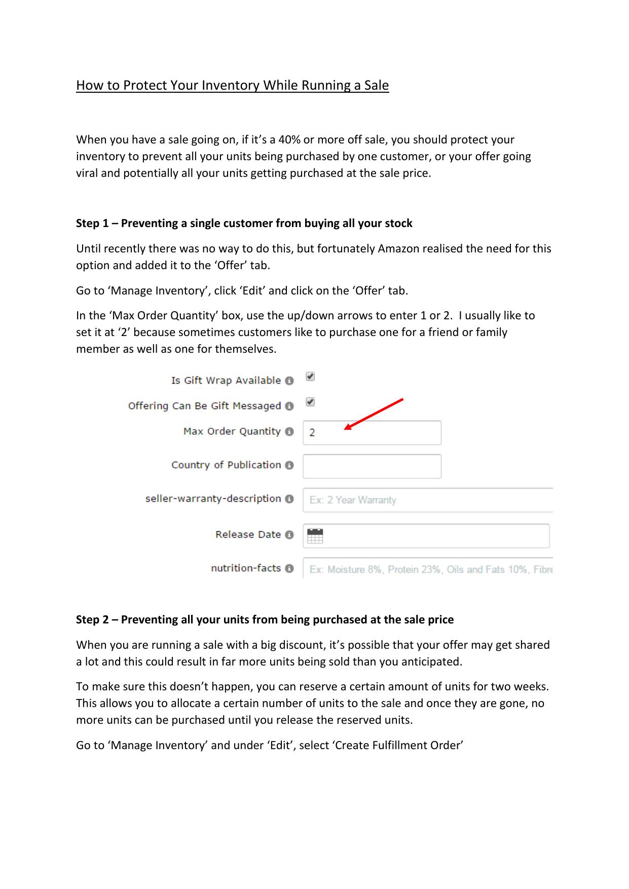 14.1 How to Protect Your Inventory While Running a Sale.pdf by Julie Wilson