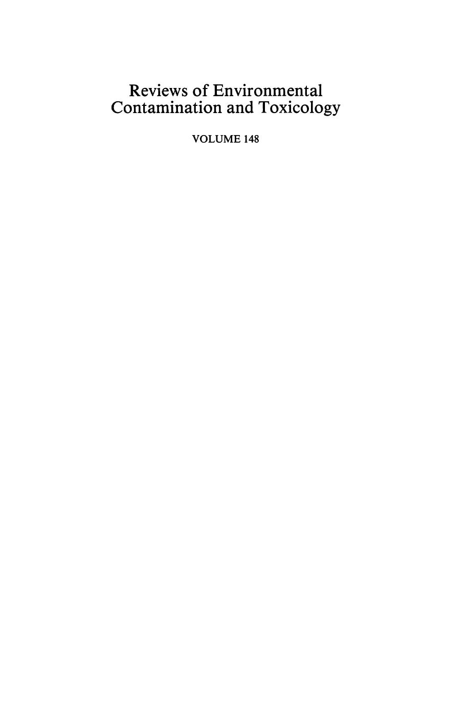 148. Continuation of Residue Reviews (1997) by Unknown
