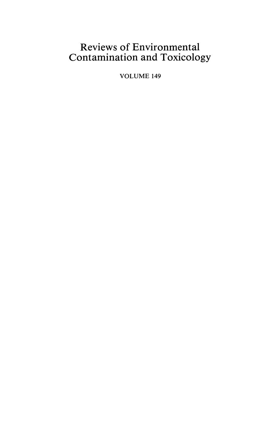 149. Continuation of Residue Reviews (1997) by Unknown