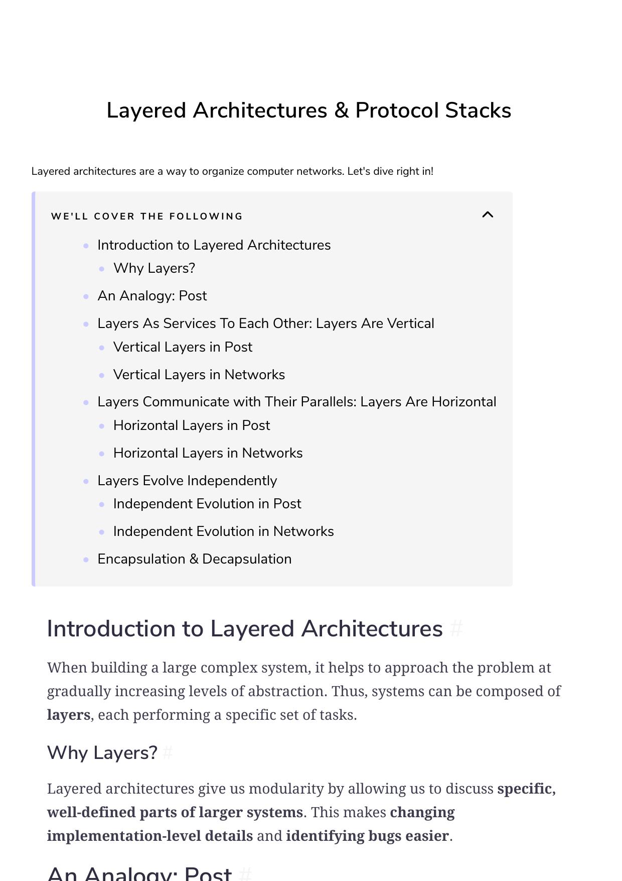 15 Layered Architectures Protocol Stacks by Unknown