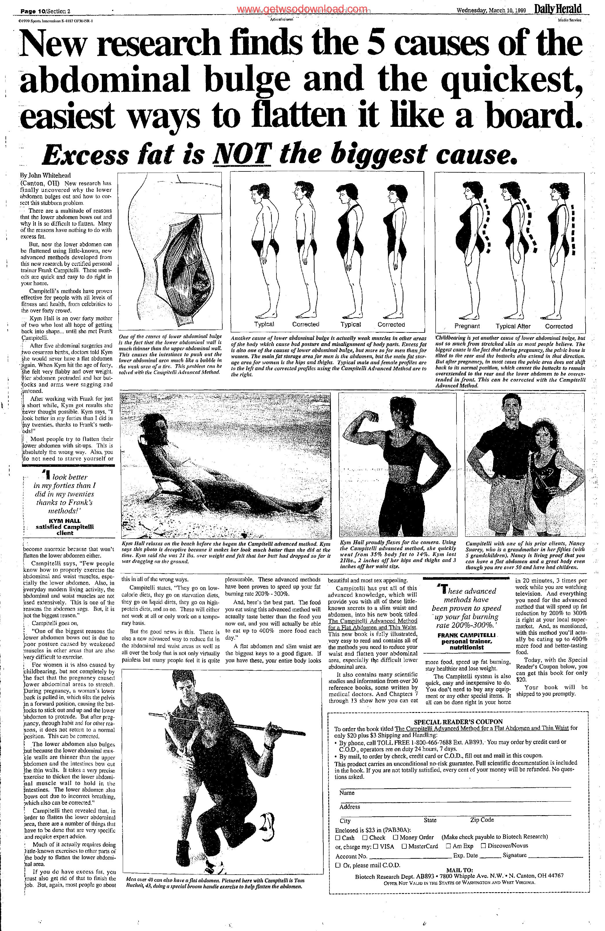 15 New research finds the 5 causes of the abdominal bulge by Copyright 2007 Heritage Microfilm Inc. and Newspaperarchive.com
