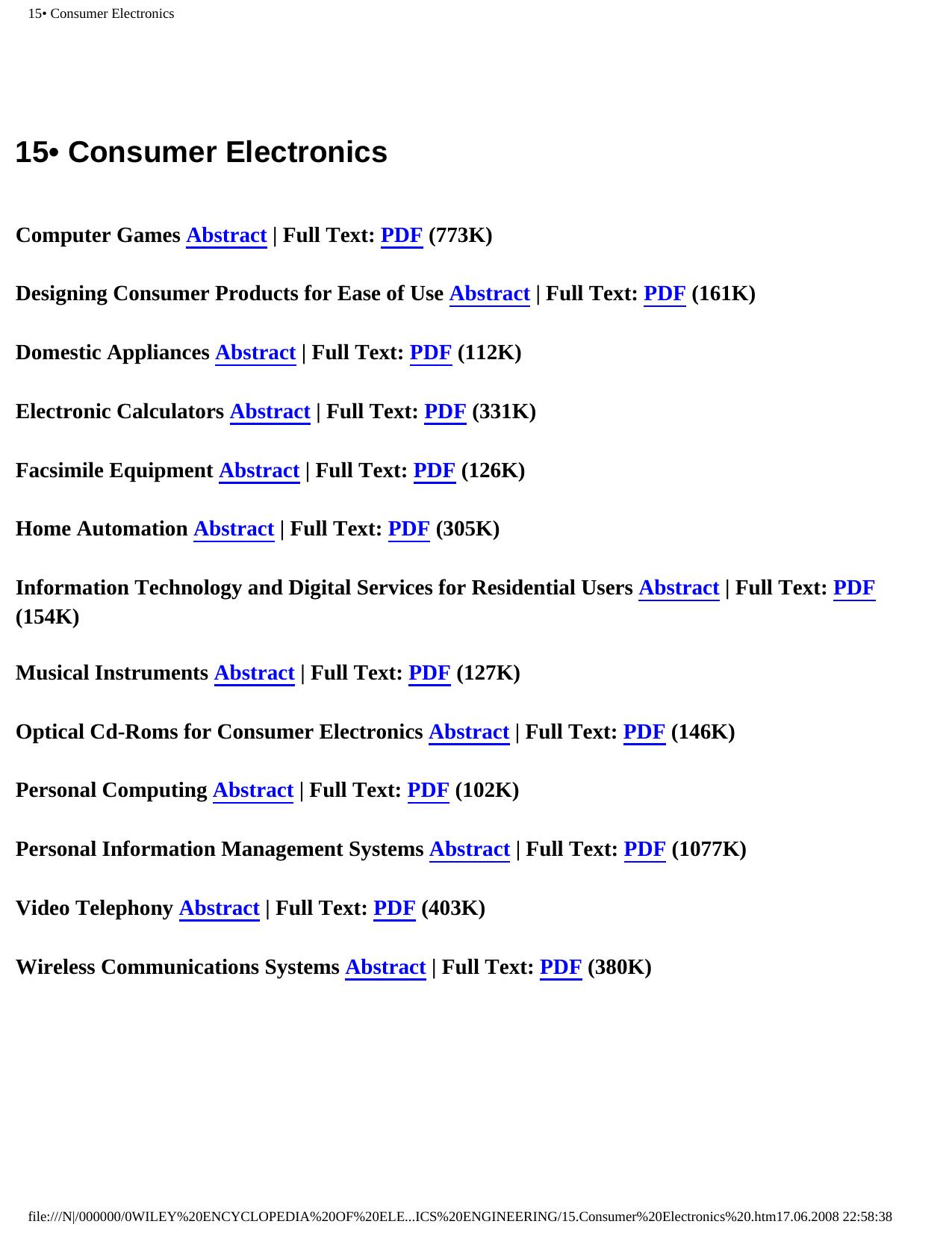 15.Consumer Electronics by John G. Webster (Editor)