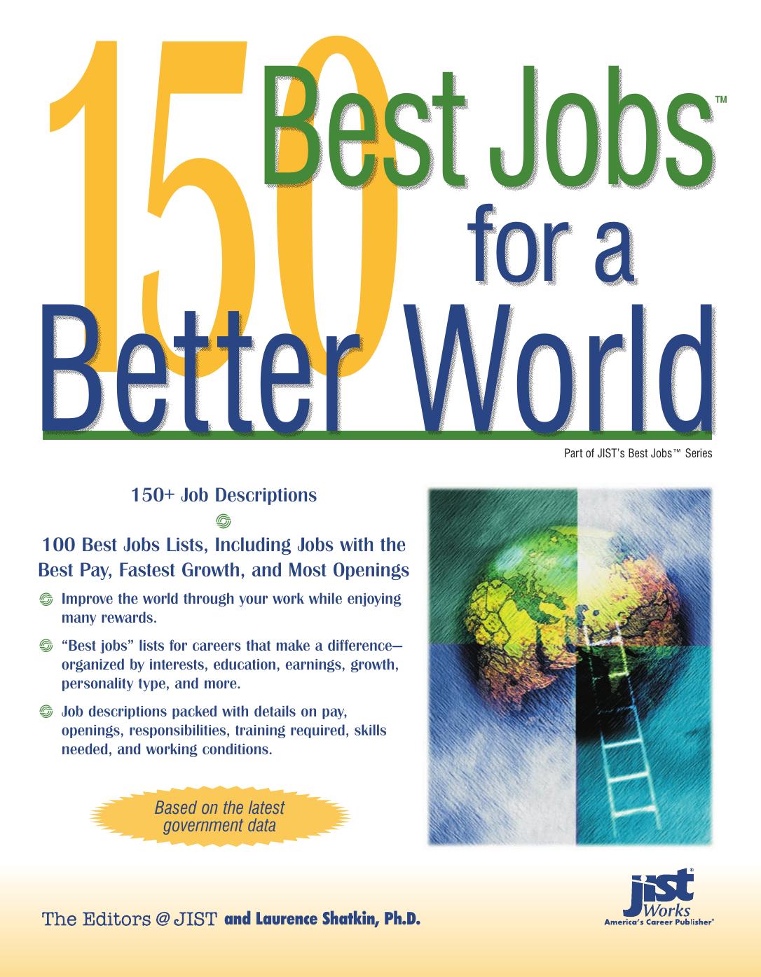 150 Best Jobs for a Better World by Laurence Shatkin