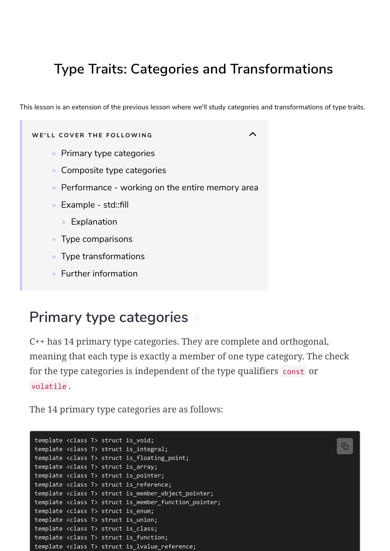 152 Type Traits Categories and Transformations by Unknown