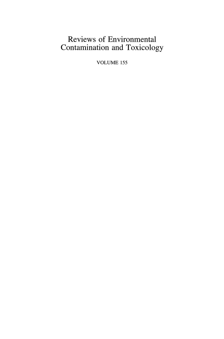 155. Continuation of Residue Reviews (1998) by Unknown