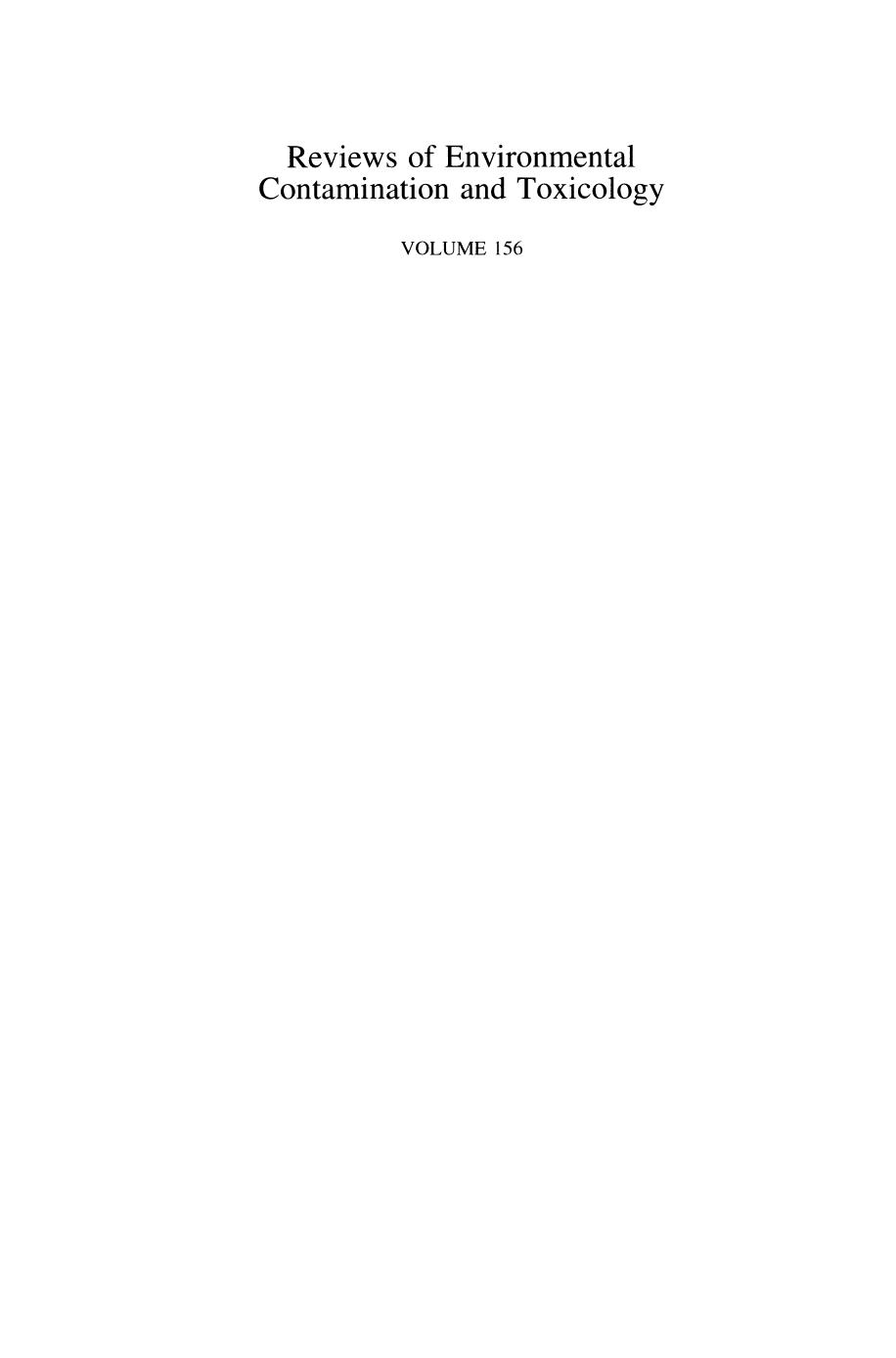 156. Continuation of Residue Reviews (1998) by Unknown