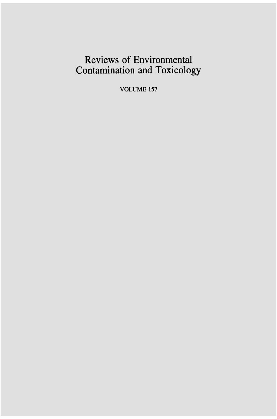 157. Continuation of Residue Reviews (1998) by Unknown