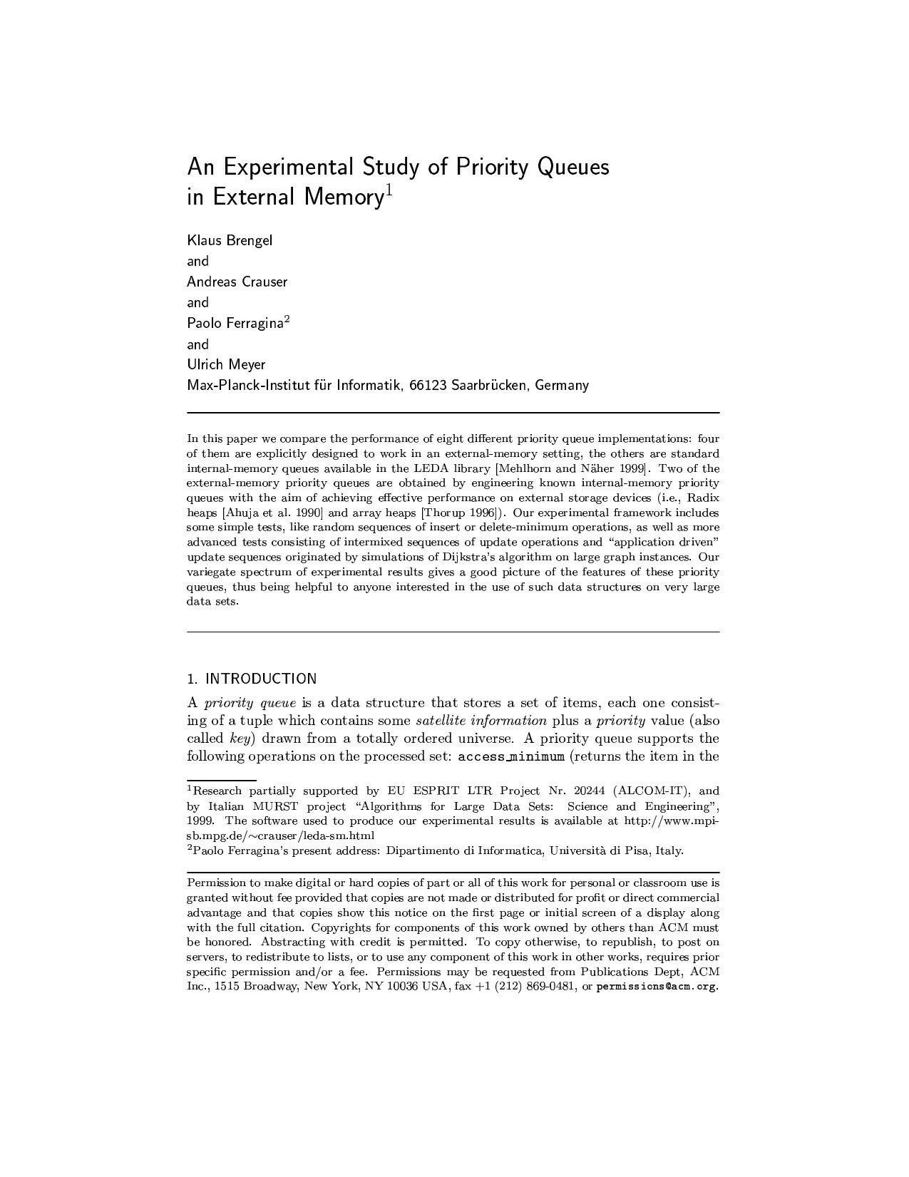 16 - An experimental study of...queues in external memory.pdf by mkozlov