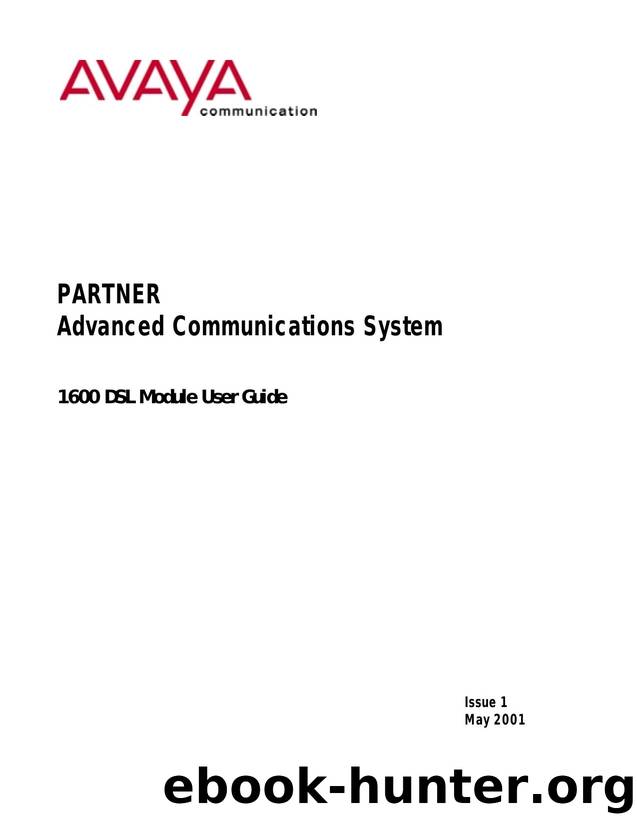 1600 DSL Module User Guide by paulette