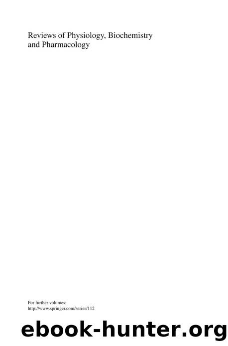 161. Reviews of Physiology, Biochemistry and Pharmacology 161 (2011) by Unknown