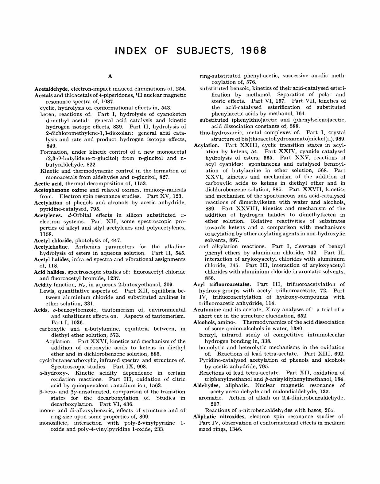 1615-1633 Index of Subjects by Unknown