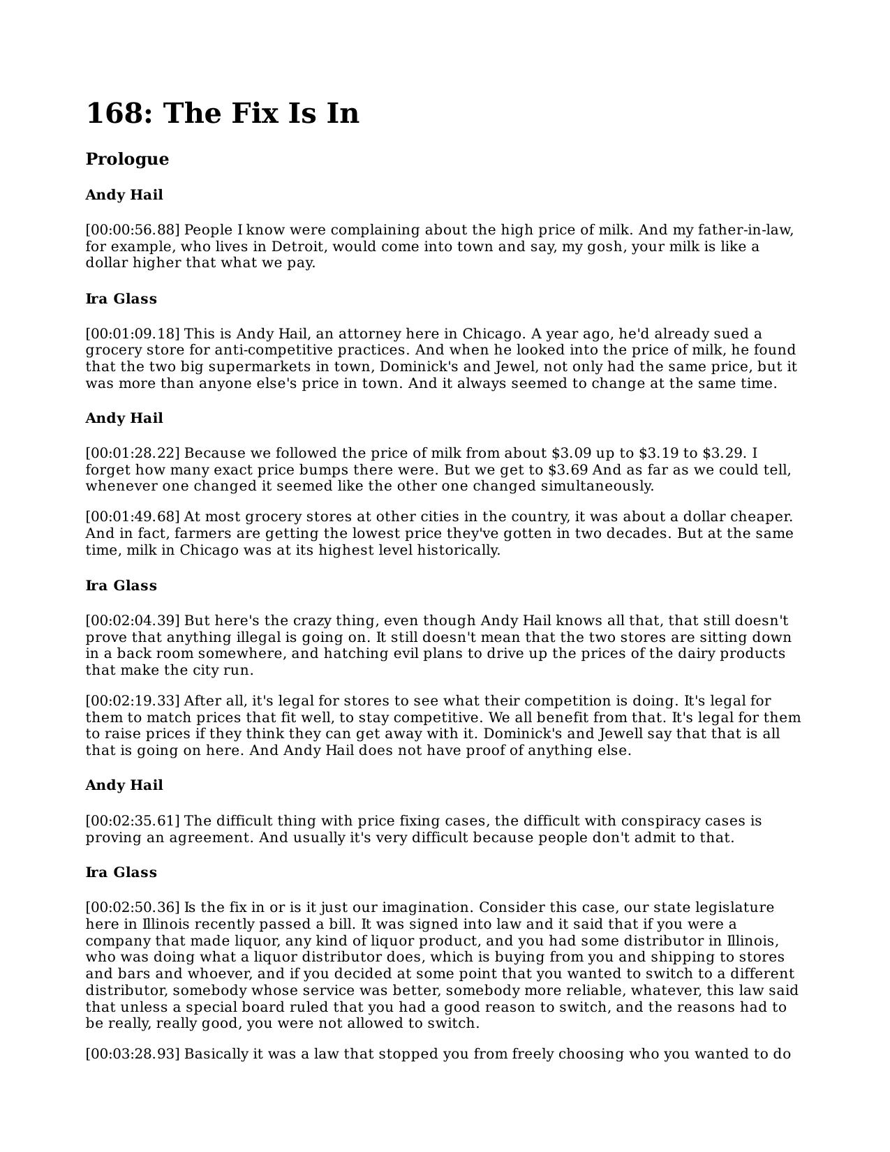 168 The Fix Is In by unknow